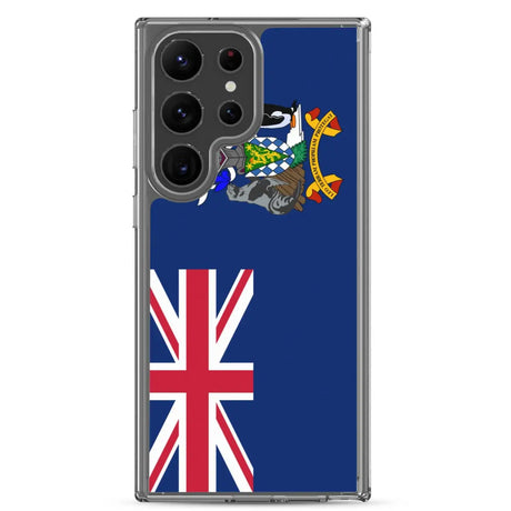 Coque téléphone drapeau de la géorgie du sud-et-les îles sandwich du sud - pixelforma
