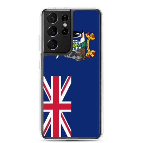 Coque téléphone drapeau de la géorgie du sud-et-les îles sandwich du sud - pixelforma
