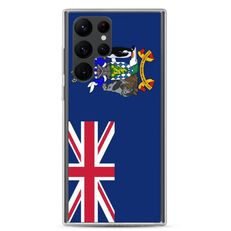 Coque téléphone drapeau de la géorgie du sud-et-les îles sandwich du sud - pixelforma
