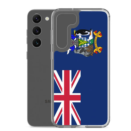 Coque téléphone drapeau de la géorgie du sud-et-les îles sandwich du sud - pixelforma