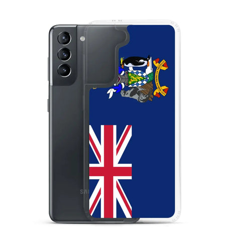 Coque téléphone drapeau de la géorgie du sud-et-les îles sandwich du sud - pixelforma