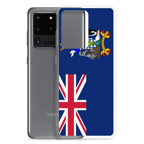 Coque téléphone drapeau de la géorgie du sud-et-les îles sandwich du sud - pixelforma