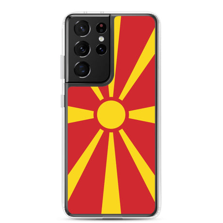 Coque Téléphone Drapeau de la Macédoine du Nord - Pixelforma