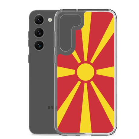 Coque téléphone drapeau de la macédoine du nord - pixelforma
