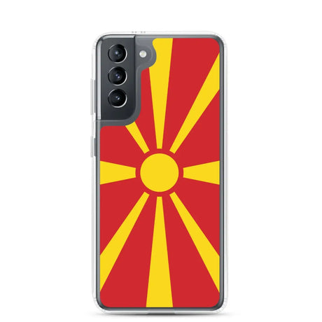 Coque téléphone drapeau de la macédoine du nord - pixelforma