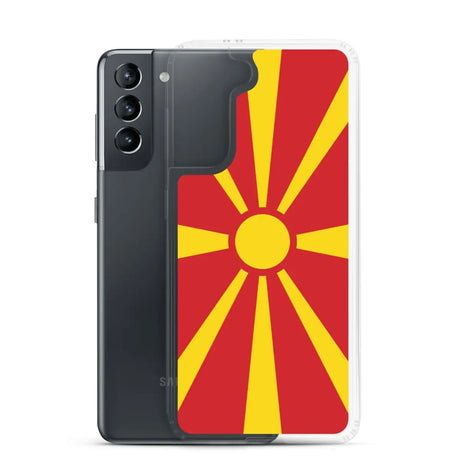 Coque téléphone drapeau de la macédoine du nord - pixelforma