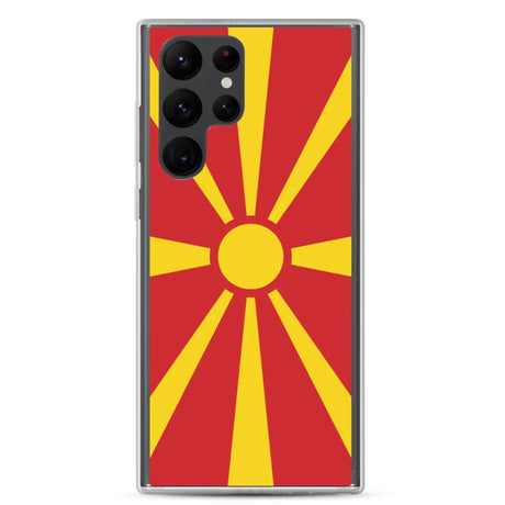 Coque téléphone drapeau de la macédoine du nord - pixelforma