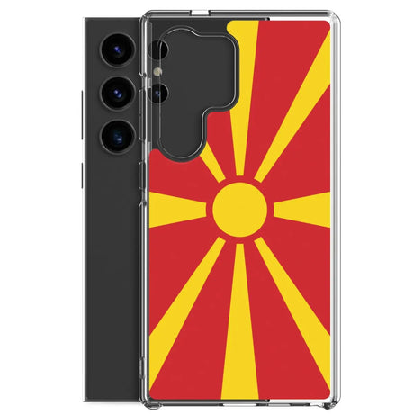 Coque téléphone drapeau de la macédoine du nord - pixelforma