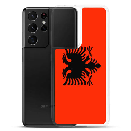 Coque téléphone drapeau de l’albanie - pixelforma
