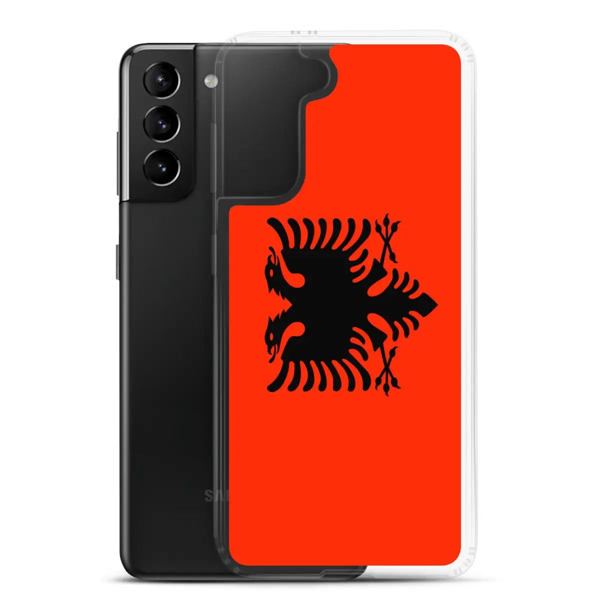 Coque téléphone drapeau de l’albanie - pixelforma