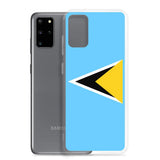 Coque téléphone drapeau de sainte-lucie - pixelforma