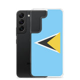 Coque téléphone drapeau de sainte-lucie - pixelforma