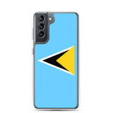 Coque téléphone drapeau de sainte-lucie - pixelforma
