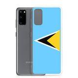 Coque téléphone drapeau de sainte-lucie - pixelforma