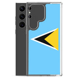 Coque téléphone drapeau de sainte-lucie - pixelforma