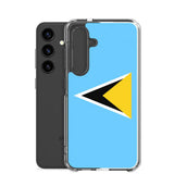 Coque téléphone drapeau de sainte-lucie - pixelforma