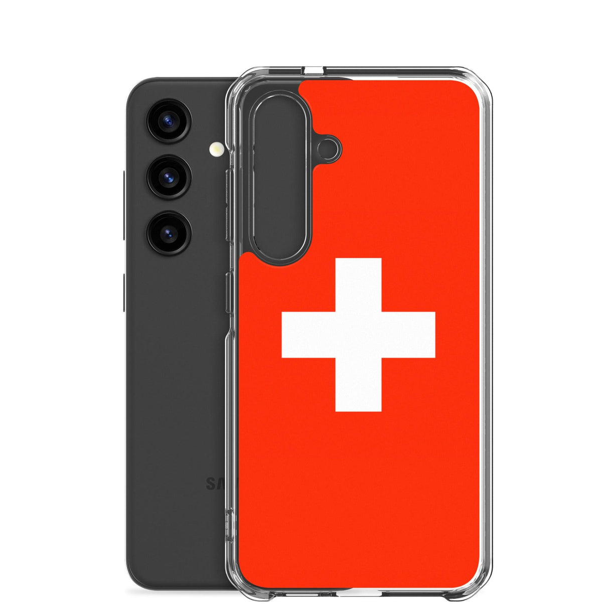 Coque Téléphone Drapeau et armoiries de la Suisse - Pixelforma