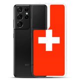 Coque Téléphone Drapeau et armoiries de la Suisse - Pixelforma 