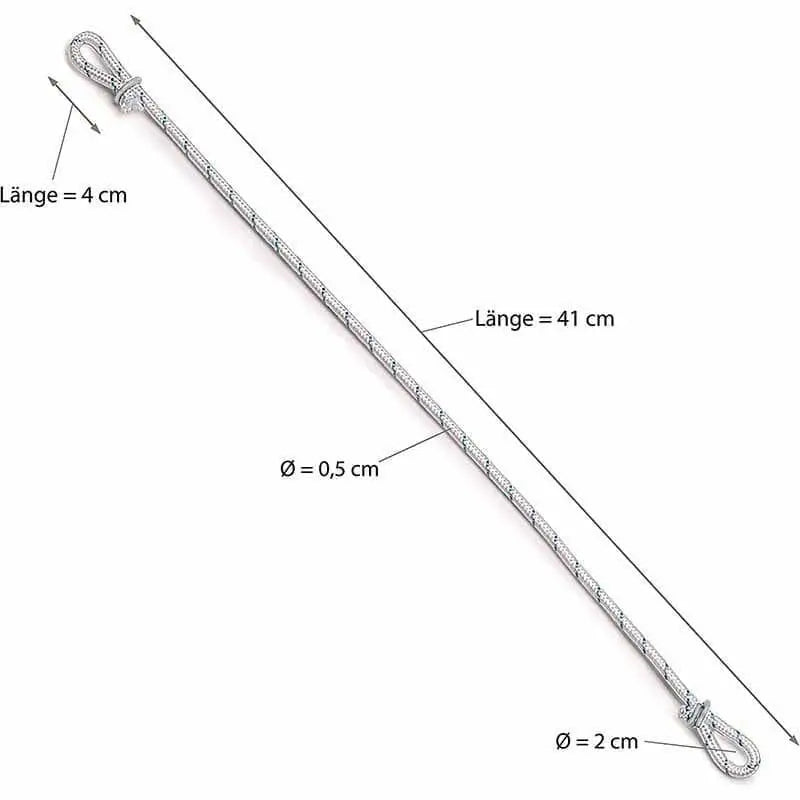 Corde de fixation drapeau france polypropylène boucle aluminium