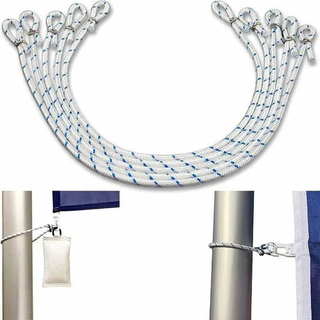 Corde de fixation drapeau france polypropylène boucle aluminium