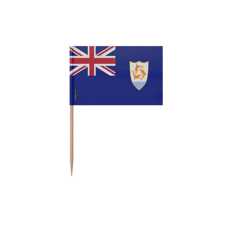 Cure-dents drapeau anguilla plastique adhésif bambou