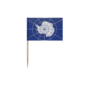 Cure-dents drapeau antarctique plastique adhésif bambou