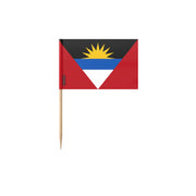 Cure-dents drapeau antigua-et-barbuda plastique bambou