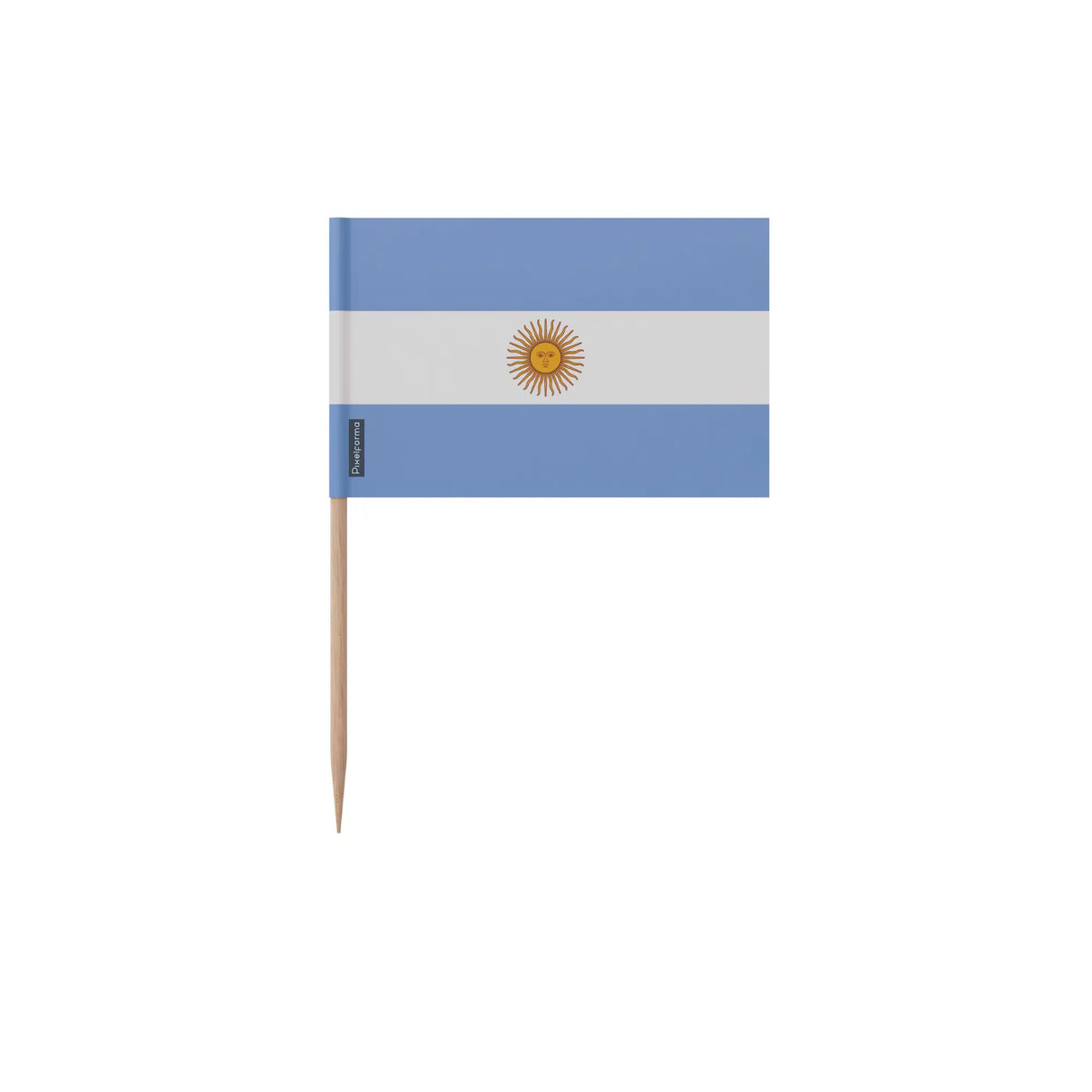 Cure-dents drapeau argentine plastique adhésif bambou