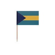 Cure-dents drapeau bahamas plastique adhésif bâton bambou