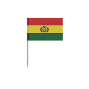 Cure-dents drapeau bolivie plastique adhésif bambou
