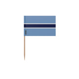 Cure-dents drapeau botswana plastique adhésif bambou