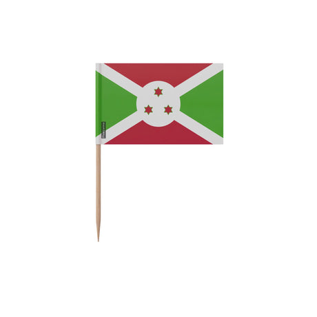 Cure-dents drapeau burundi plastique adhésif bâton bambou