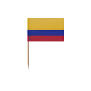 Cure-dents drapeau colombie plastique adhésif bambou
