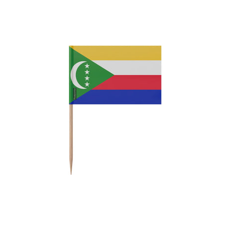 Cure-dents drapeau comores plastique adhésif bambou