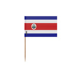 Cure-dents drapeau costa rica bambou et plastique décoratif