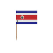 Cure-dents drapeau costa rica bambou et plastique décoratif