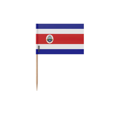 Cure-dents drapeau costa rica bambou et plastique décoratif