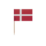 Cure-dents drapeau danemark plastique adhésif bambou