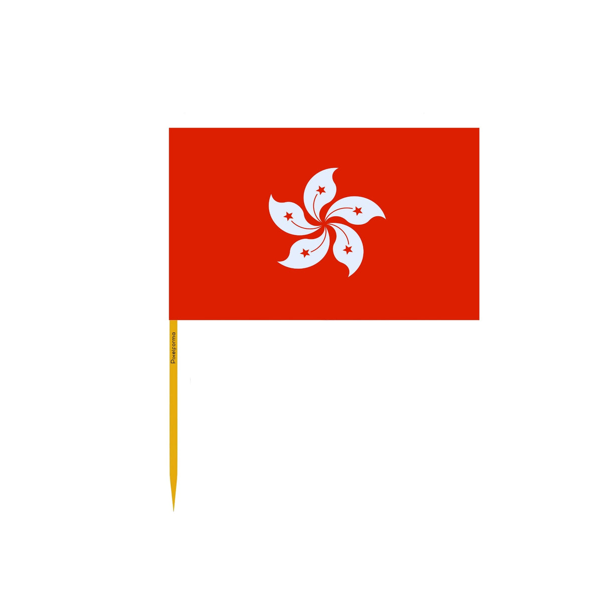Hong Kong Flag Toothpicks in Multiple Sizes - Pixelforma