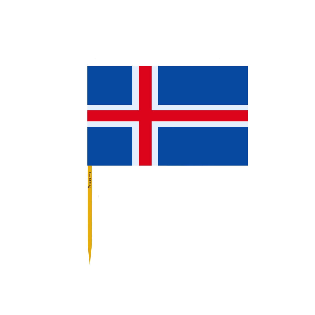 Cure-dents Drapeau de l'Islande en plusieurs tailles - Pixelforma