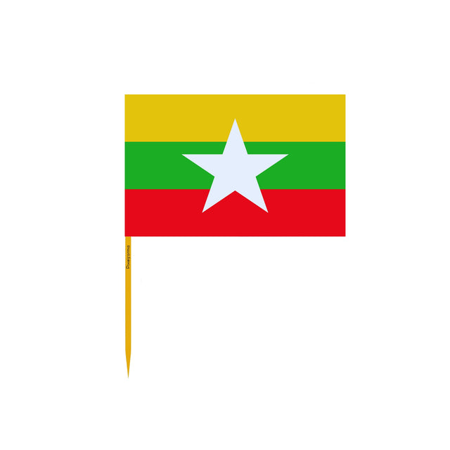 Myanmar Flag Toothpicks in Multiple Sizes - Pixelforma