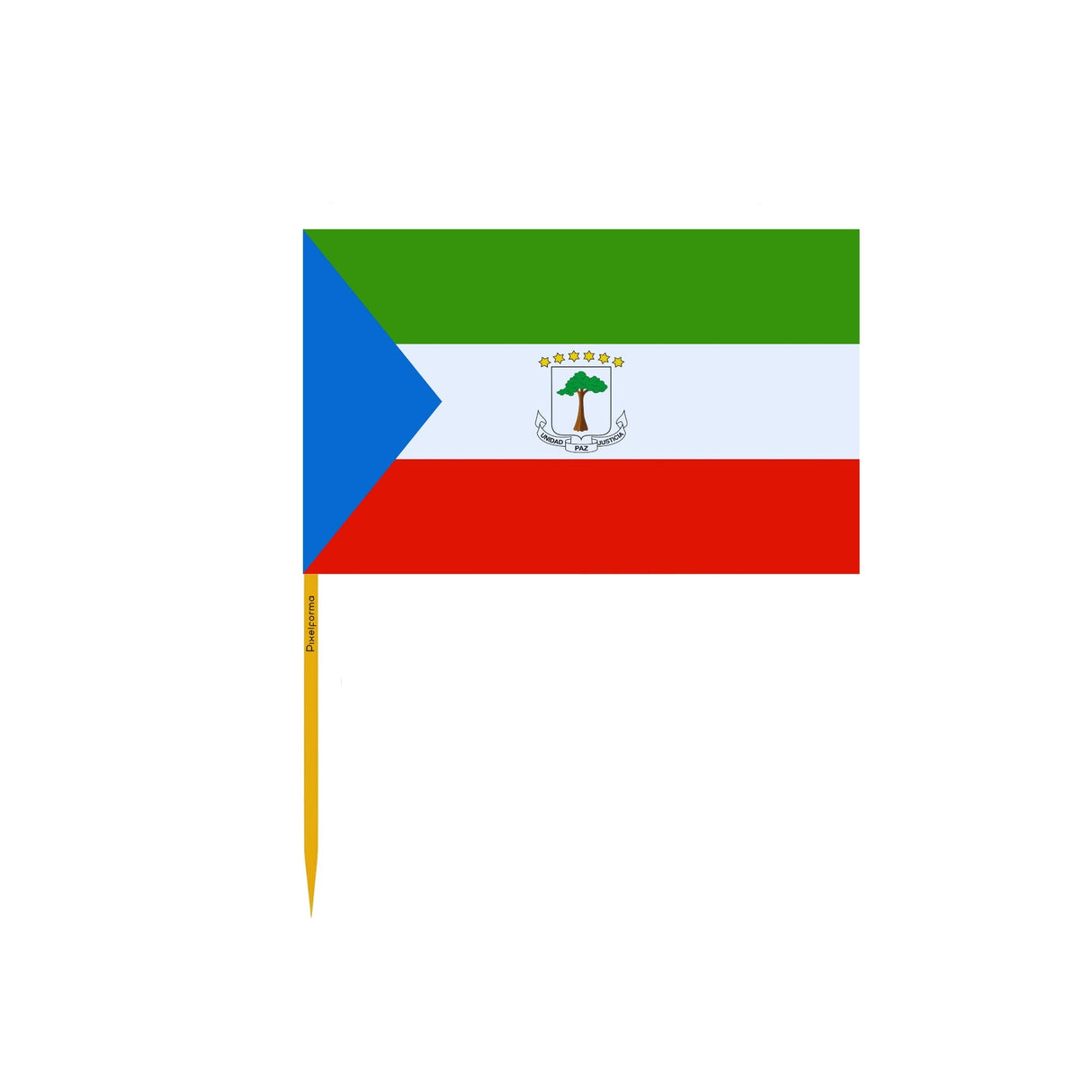 Equatorial Guinea Flag Toothpicks in Multiple Sizes - Pixelforma