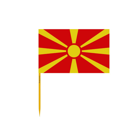 North Macedonia Flag Toothpicks in Multiple Sizes - Pixelforma