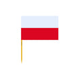 Poland Flag Toothpicks in Multiple Sizes - Pixelforma