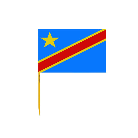 Democratic Republic of the Congo Flag Toothpicks in Multiple Sizes - Pixelforma