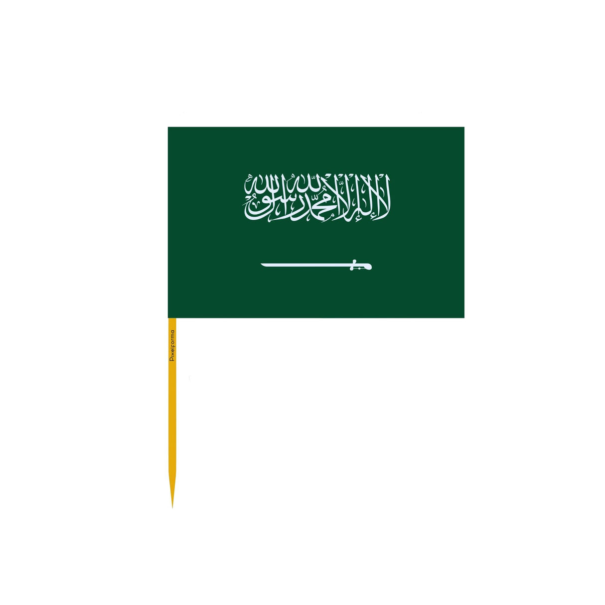 Saudi Arabia Flag Toothpicks in Multiple Sizes - Pixelforma
