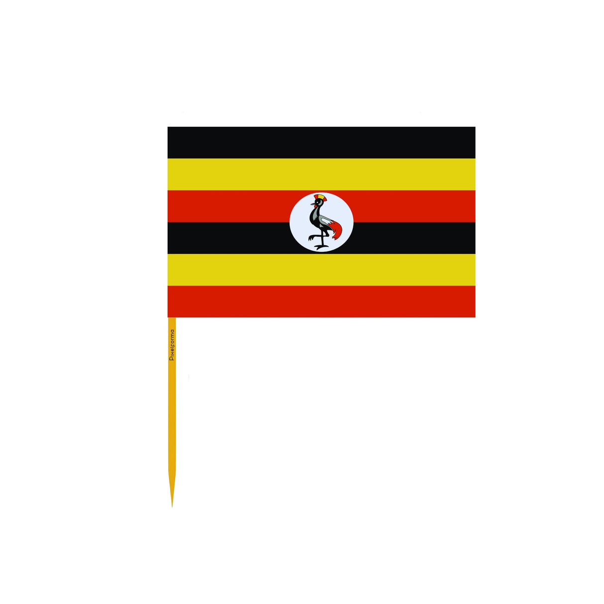 Uganda Flag Toothpicks in Multiple Sizes - Pixelforma