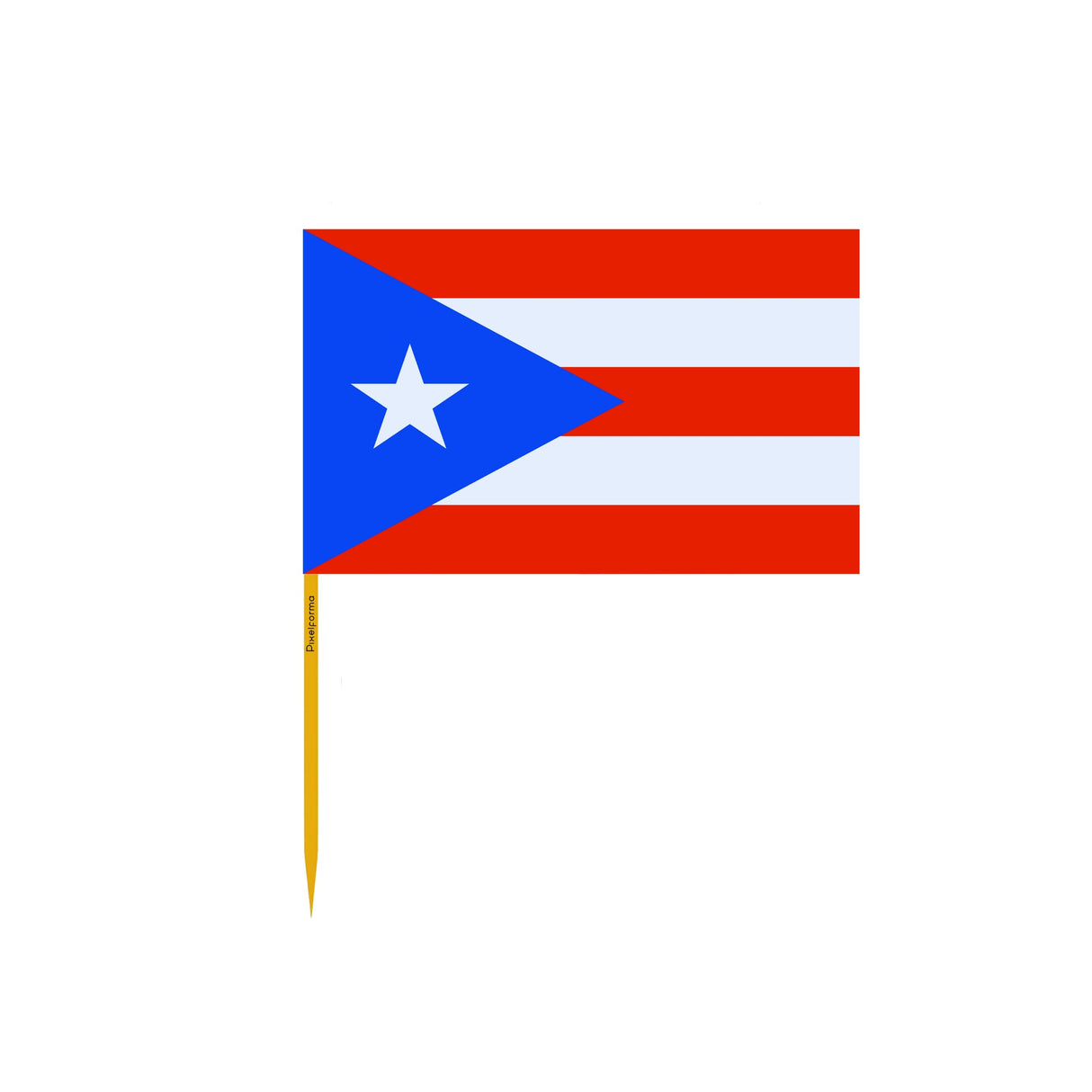 Puerto Rico Flag Toothpicks in Multiple Sizes - Pixelforma