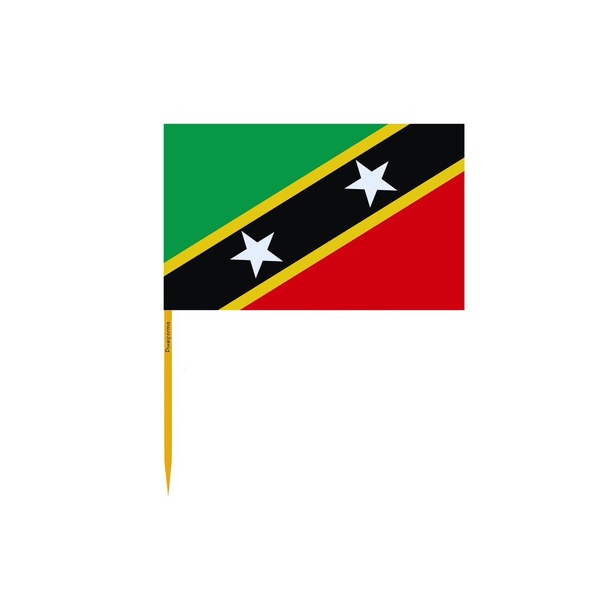 Saint Kitts and Nevis Flag Toothpicks in Multiple Sizes - Pixelforma