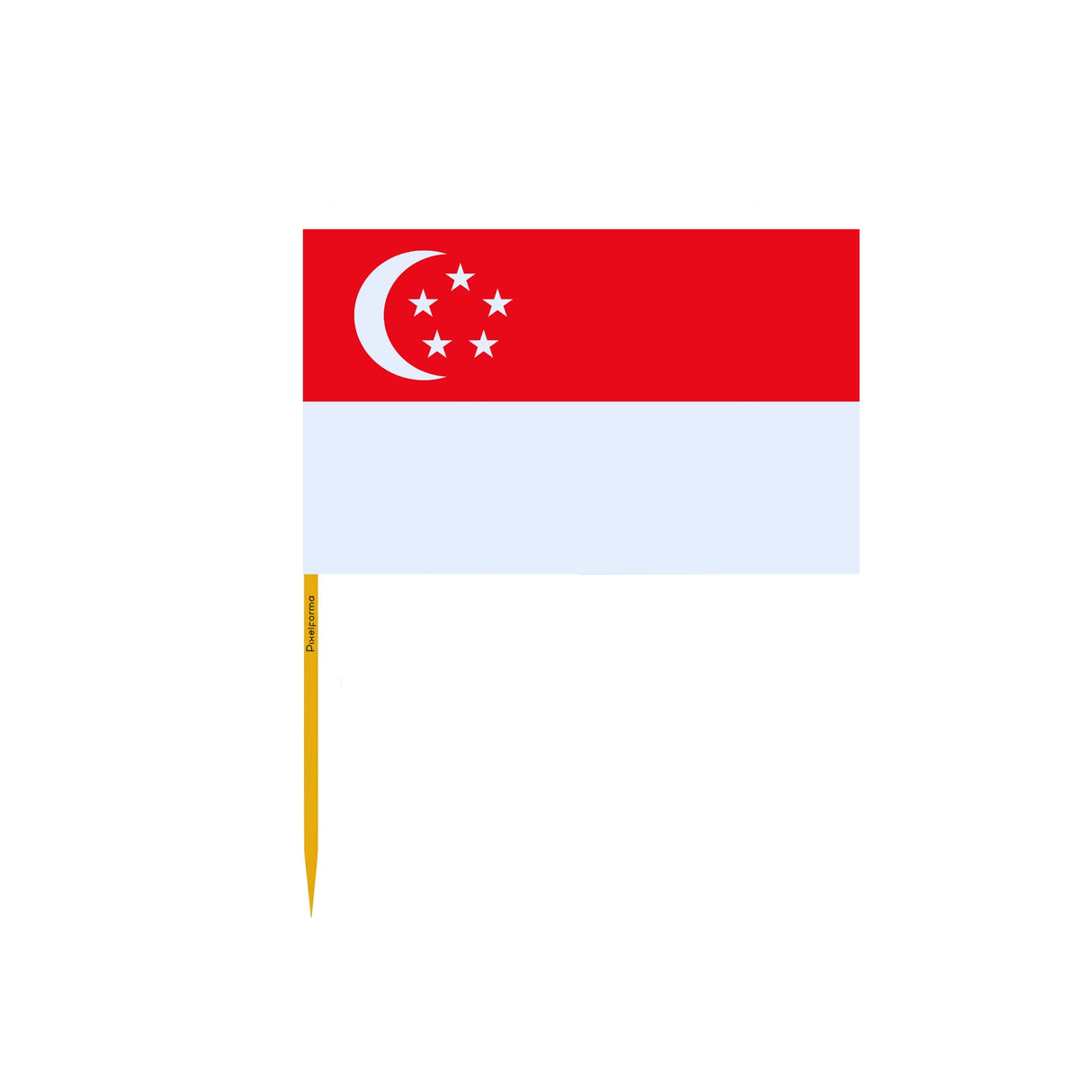 Singapore Flag Toothpicks in Multiple Sizes - Pixelforma